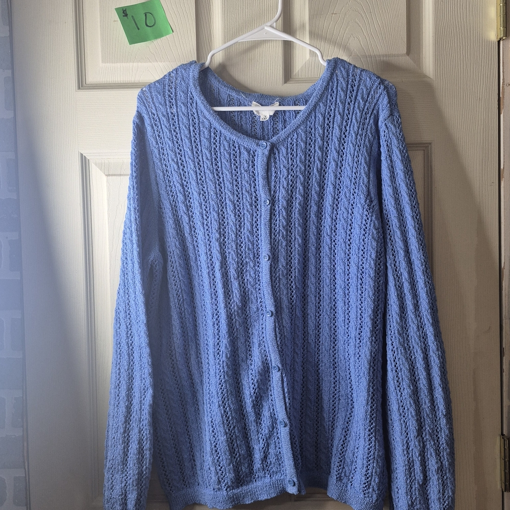 Elegant Blue Women's Cardigan